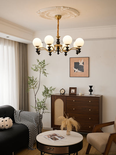 Ordore Traditional Elegance Vintage Wood Chandelier