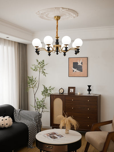 Ordore Traditional Elegance Vintage Wood Chandelier