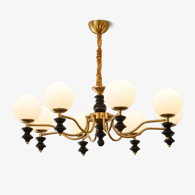 Ordore Traditional Elegance Vintage Wood Chandelier