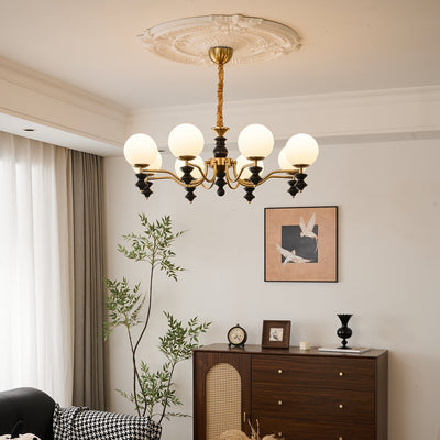 Ordore Traditional Elegance Vintage Wood Chandelier