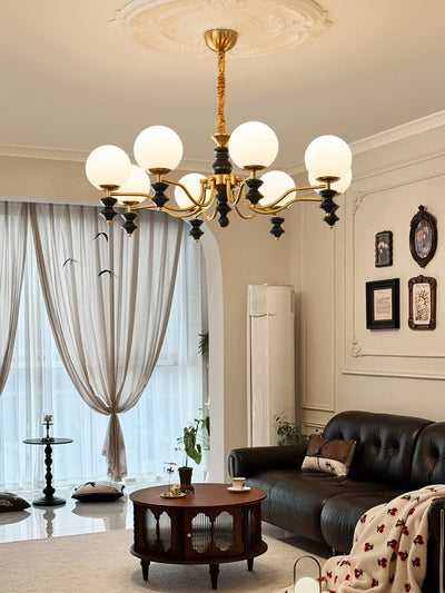 Ordore Traditional Elegance Vintage Wood Chandelier