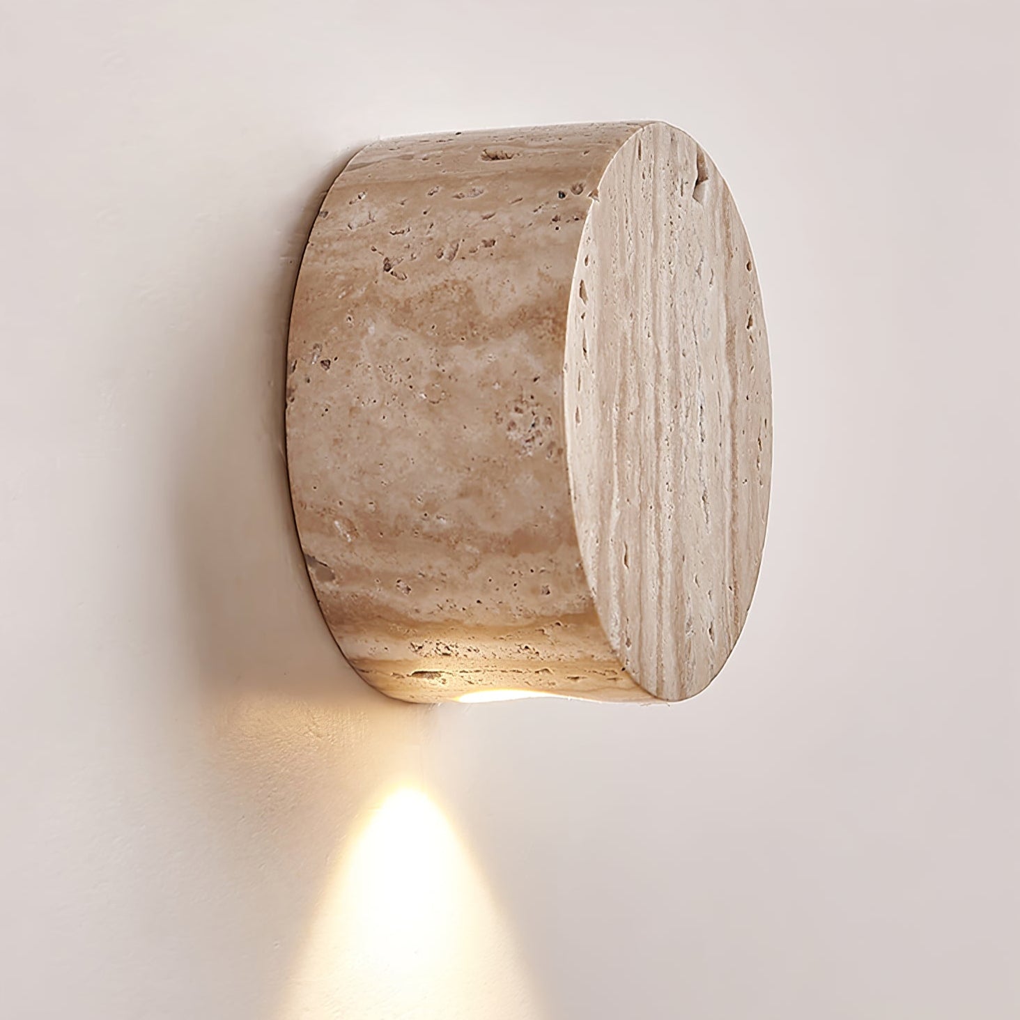 Caelan Travertine Wall Sconce - Neutral Decor