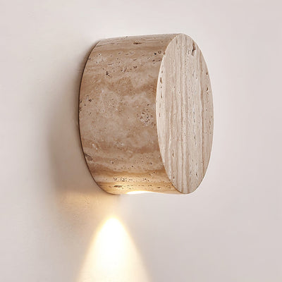Caelan Travertine Wall Sconce - Neutral Decor