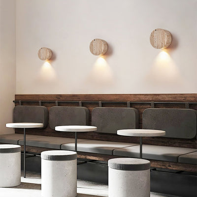 Caelan Travertine Wall Sconce - Neutral Decor