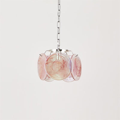 Caelina Pendant Lamp Swirling Glass Discs - Neutral Decor