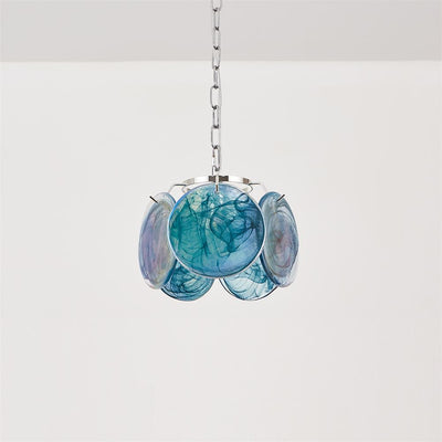 Caelina Pendant Lamp Swirling Glass Discs - Neutral Decor