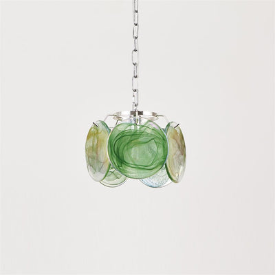 Caelina Pendant Lamp Swirling Glass Discs - Neutral Decor