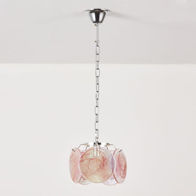 Caelina Pendant Lamp Swirling Glass Discs - Neutral Decor