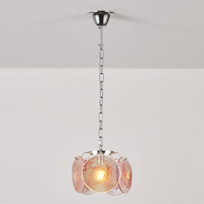 Caelina Pendant Lamp Swirling Glass Discs - Neutral Decor