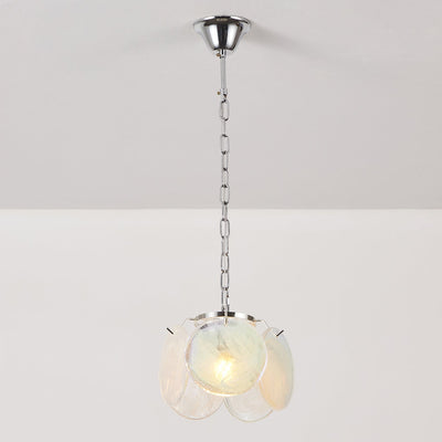 Caelina Pendant Lamp Swirling Glass Discs - Neutral Decor