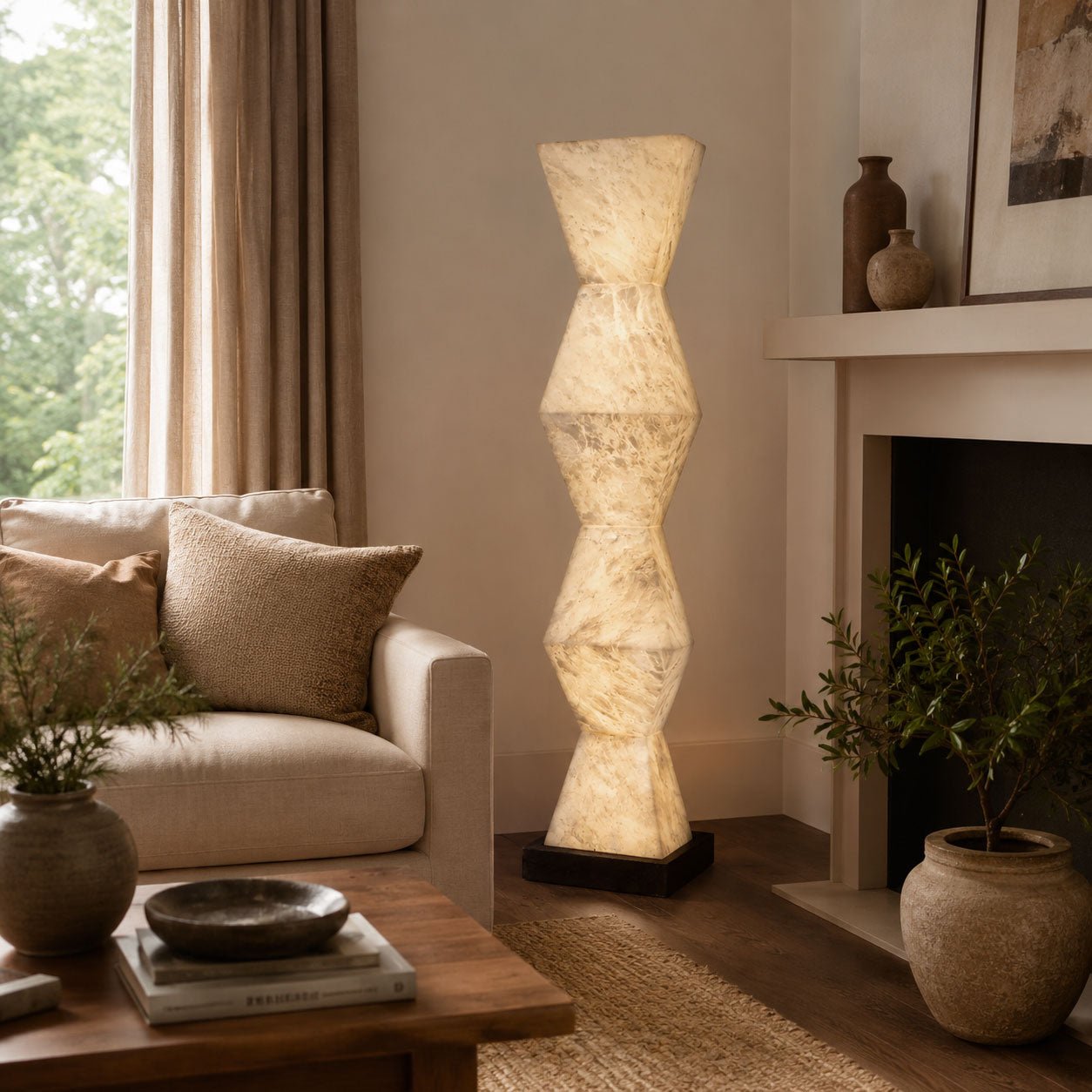 Nivuina Alabaster Floor Lamp