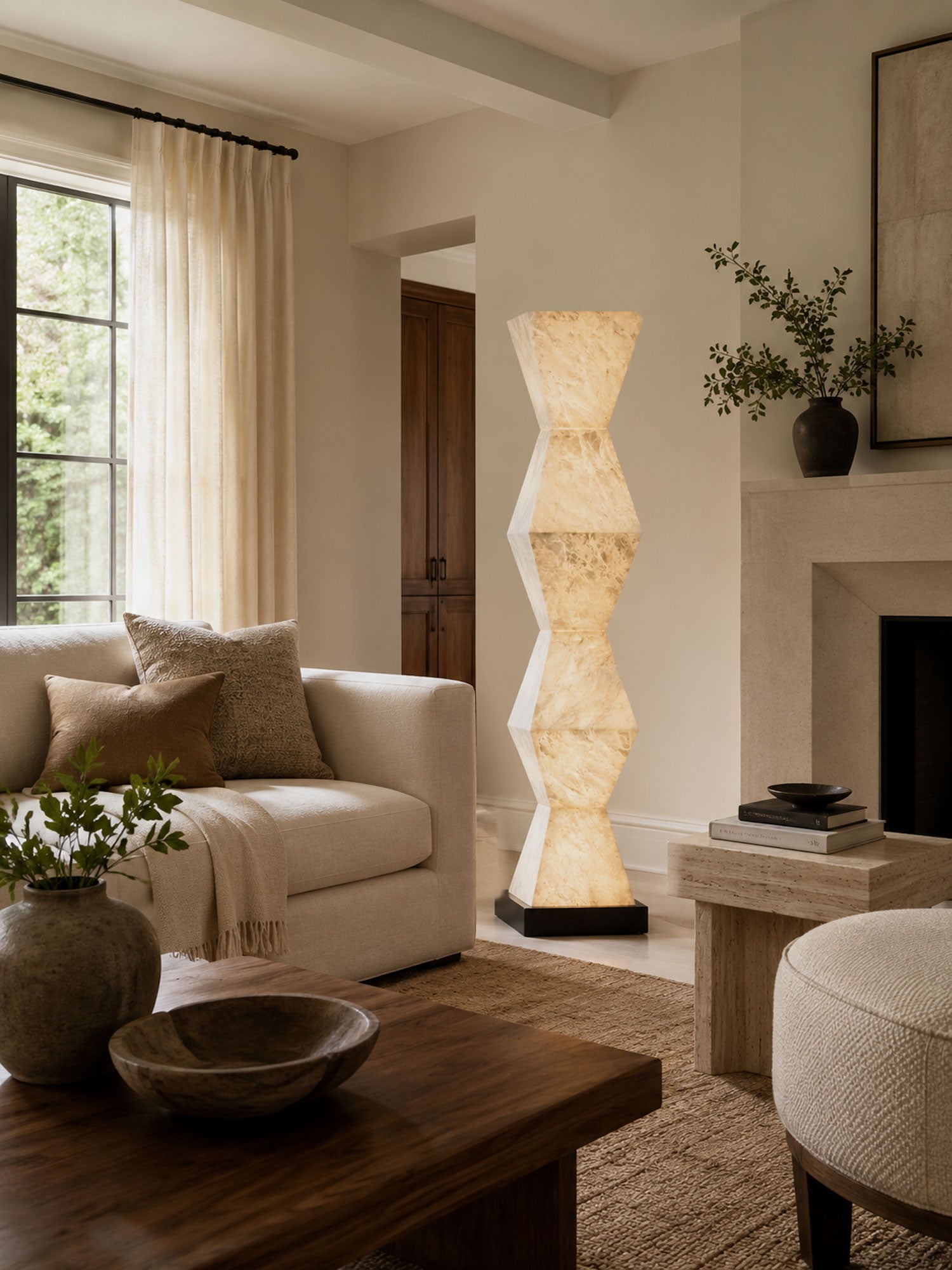 Nivuina Alabaster Floor Lamp