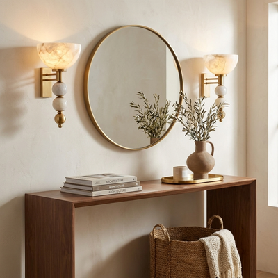 Loxhurst Alabaster Wall Sconce