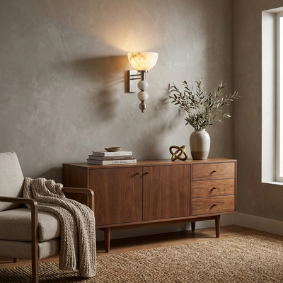Loxhurst Alabaster Wall Sconce