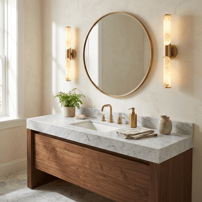 Alarisse Alabaster Tube Wall Sconce
