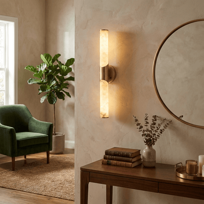 Alarisse Alabaster Tube Wall Sconce