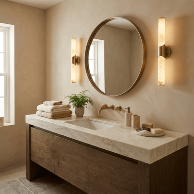 Alarisse Alabaster Tube Wall Sconce