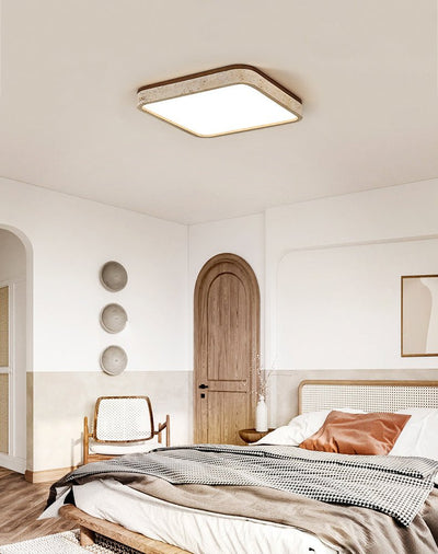 Calden Rounded Square Travertine Ceiling Lamp