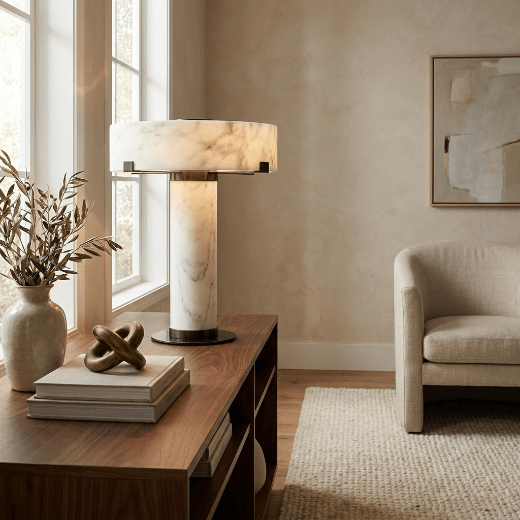 Avenuaya Alabaster Table Lamp