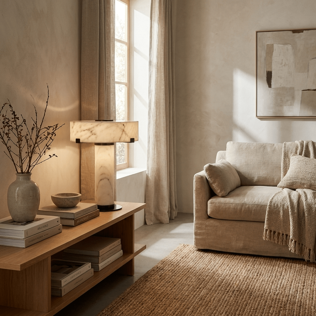 Avenuaya Alabaster Table Lamp