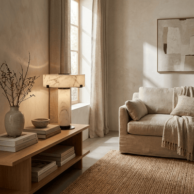 Avenuaya Alabaster Table Lamp