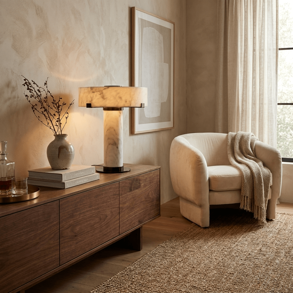 Avenuaya Alabaster Table Lamp