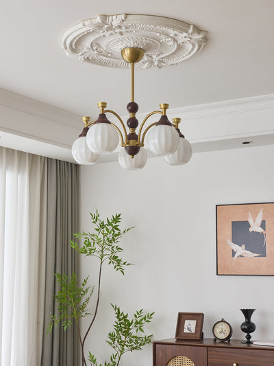Illoros Traditional Elegance Wood Chandelier