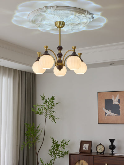 Illoros Traditional Elegance Wood Chandelier