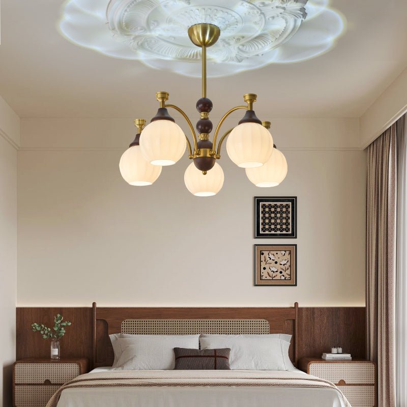 Illoros Traditional Elegance Wood Chandelier