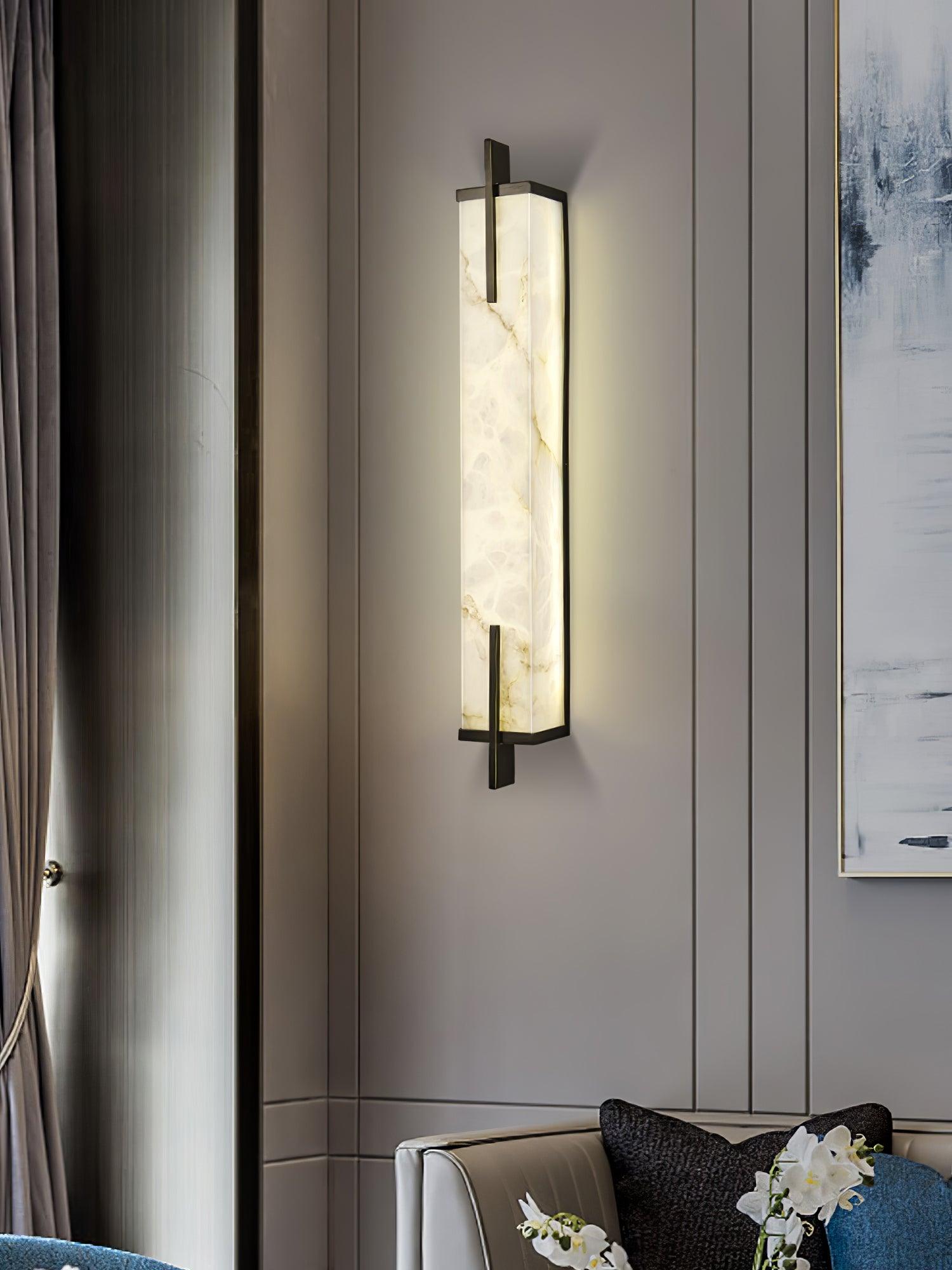 Komino Rectangular Alabaster Wall Light