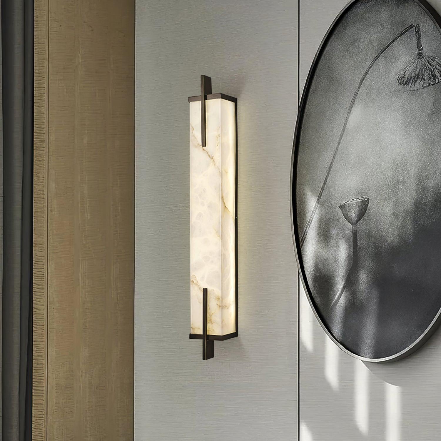 Komino Rectangular Alabaster Wall Light