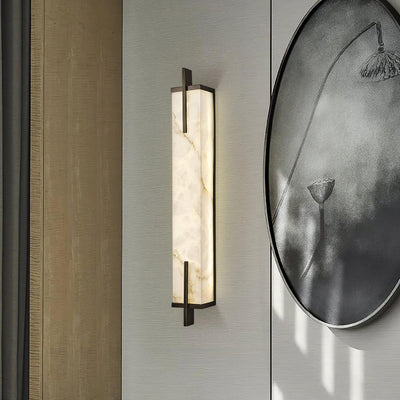 Komino Rectangular Alabaster Wall Light
