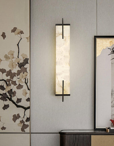 Komino Rectangular Alabaster Wall Light