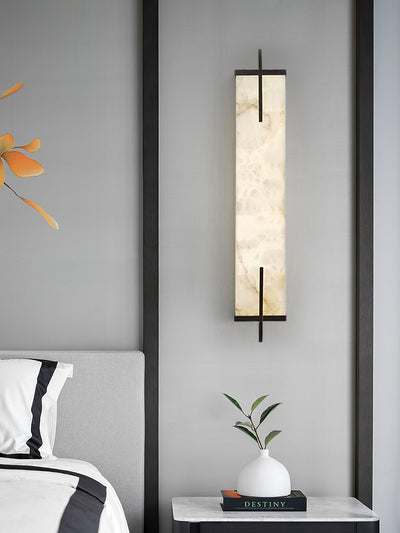 Komino Rectangular Alabaster Wall Light