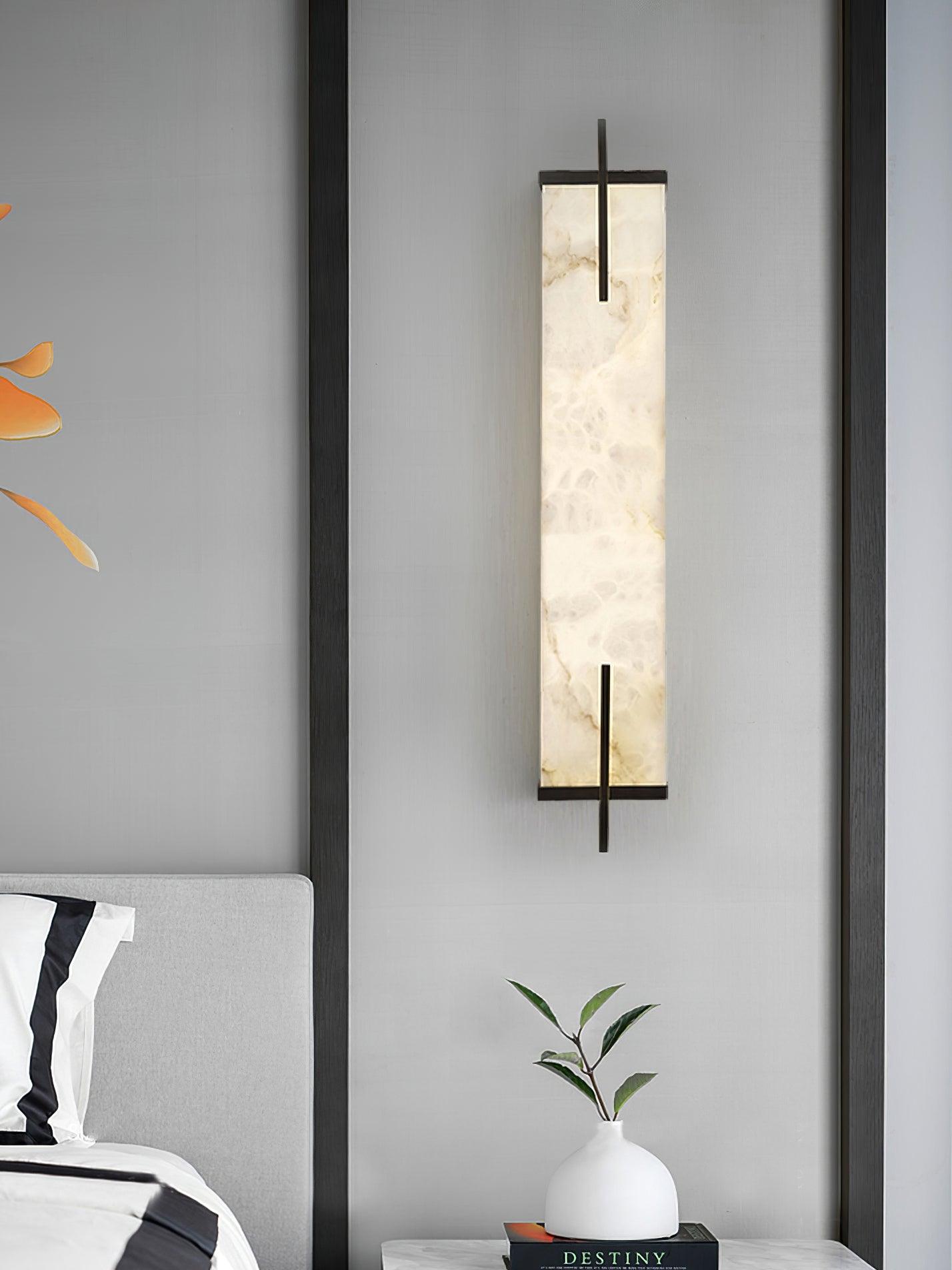 Komino Rectangular Alabaster Wall Light