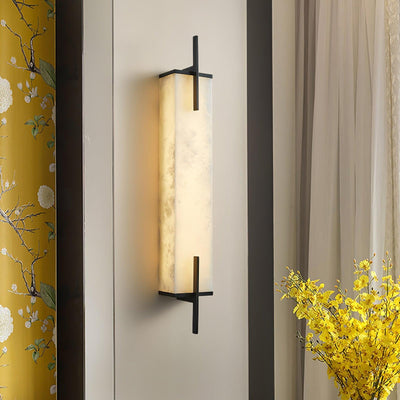 Komino Rectangular Alabaster Wall Light