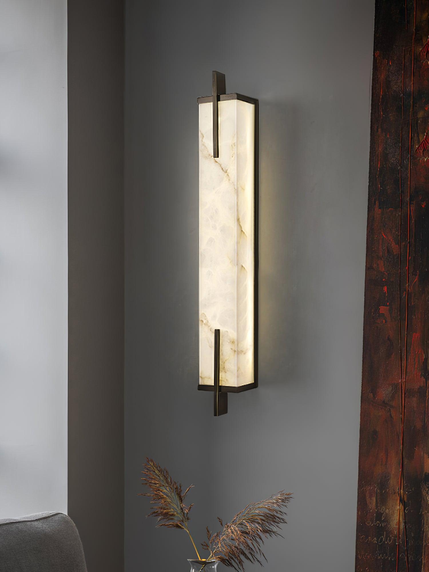 Komino Rectangular Alabaster Wall Light