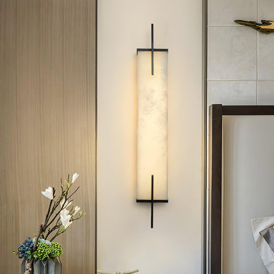 Komino Rectangular Alabaster Wall Light
