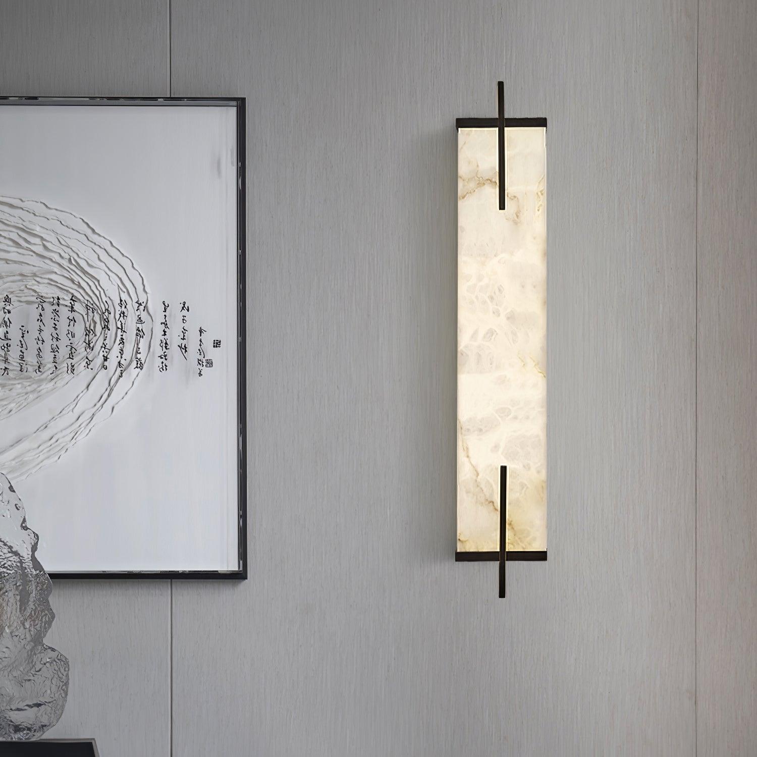 Komino Rectangular Alabaster Wall Light