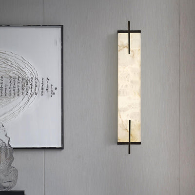 Komino Rectangular Alabaster Wall Light