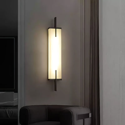 Komino Rectangular Alabaster Wall Light