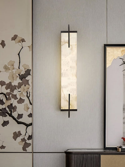 Komino Rectangular Alabaster Wall Light