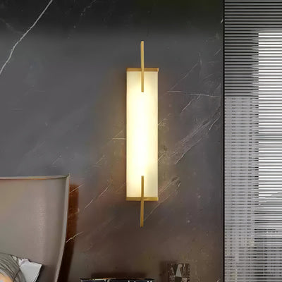 Komino Rectangular Alabaster Wall Light