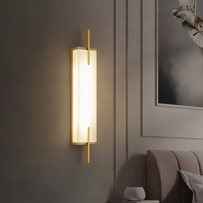 Komino Rectangular Alabaster Wall Light