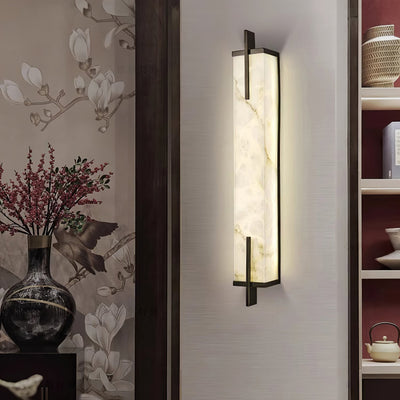 Komino Rectangular Alabaster Wall Light