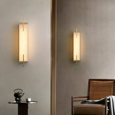 Komino Rectangular Alabaster Wall Light