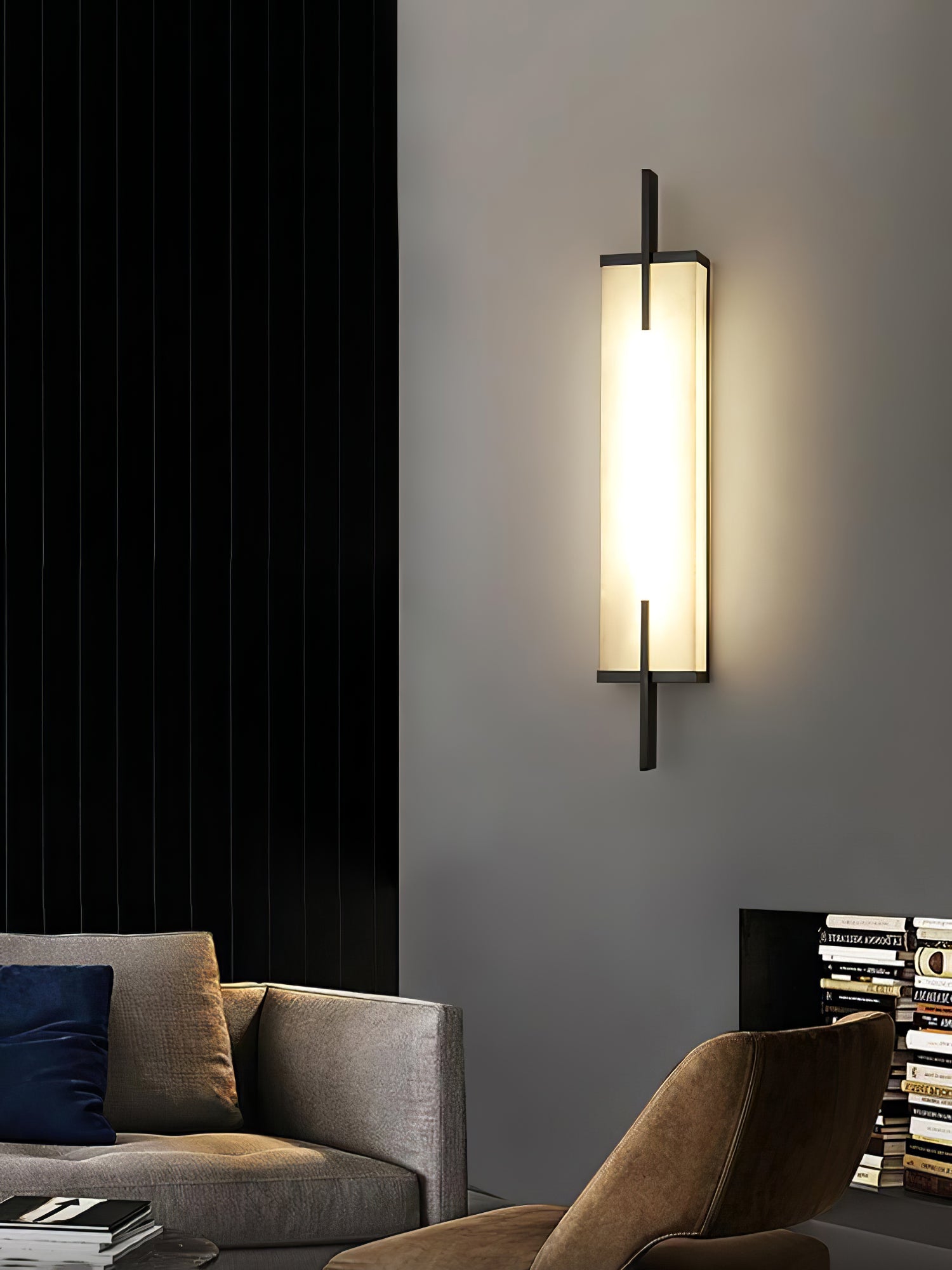 Komino Rectangular Alabaster Wall Light