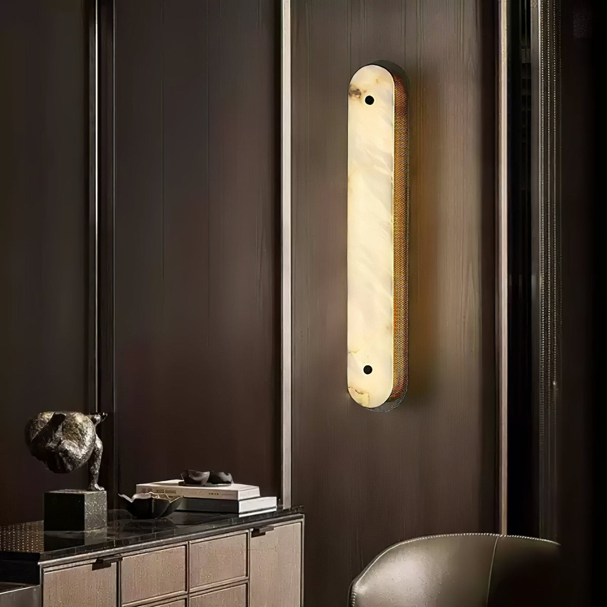 Erthee Linear Alabaster Wall Light