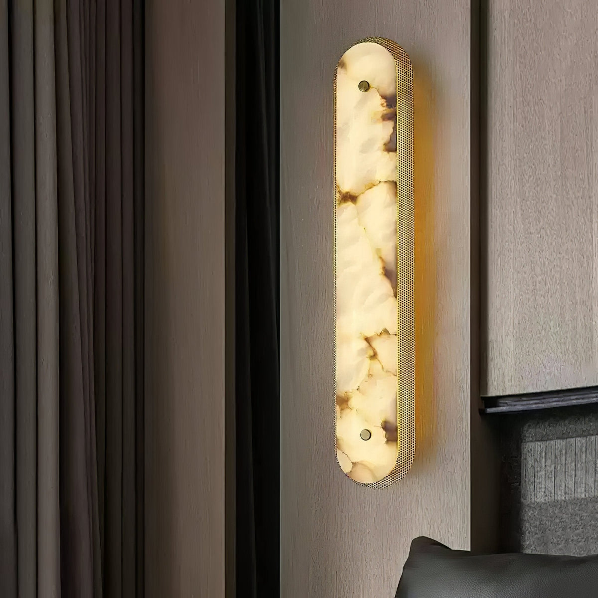 Erthee Linear Alabaster Wall Light