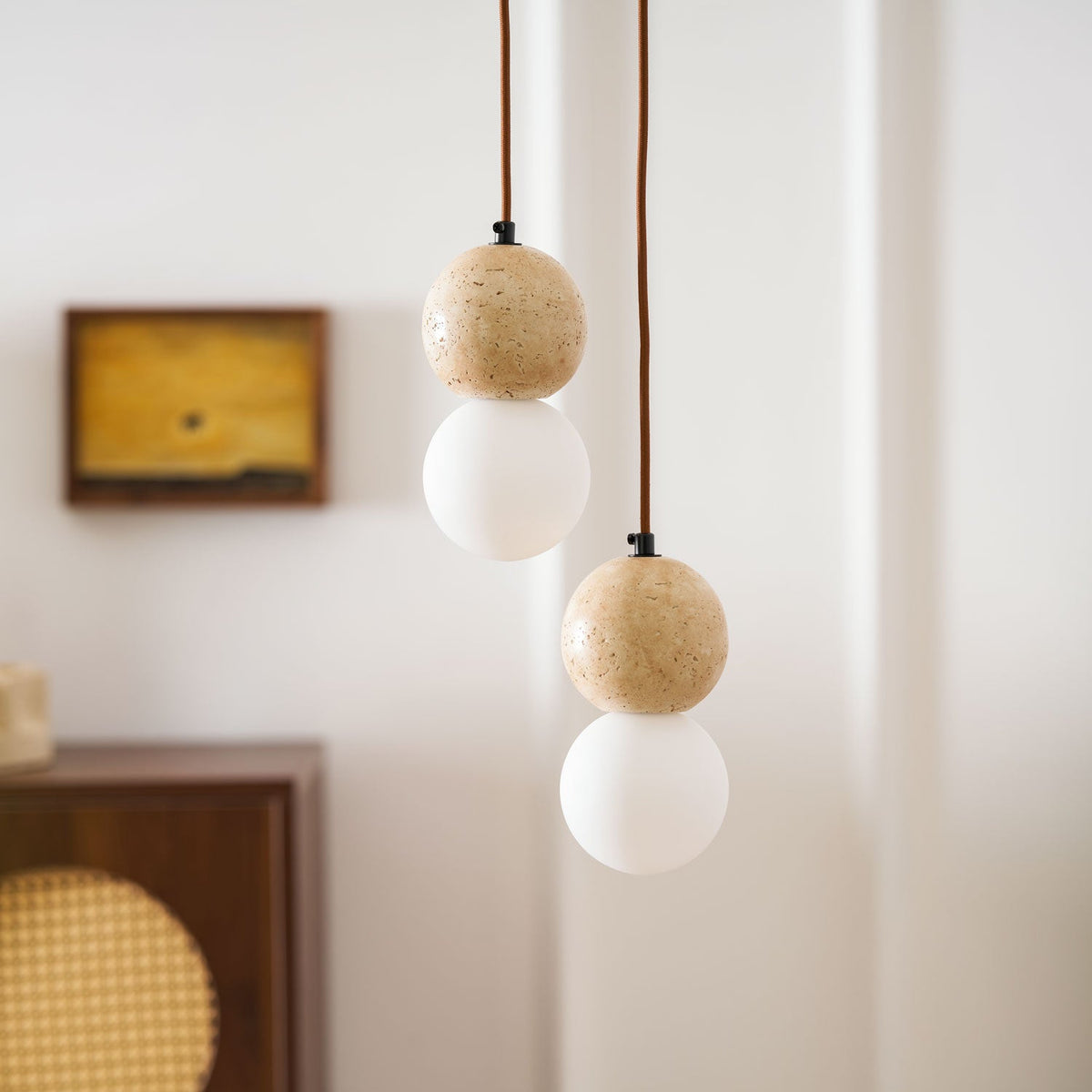 Beauview Travertine Pendant Light